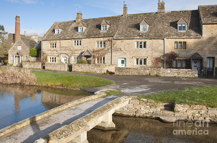 Cottage Photograph - Cotswold village of Lower Slaughter by Andrew  Michael