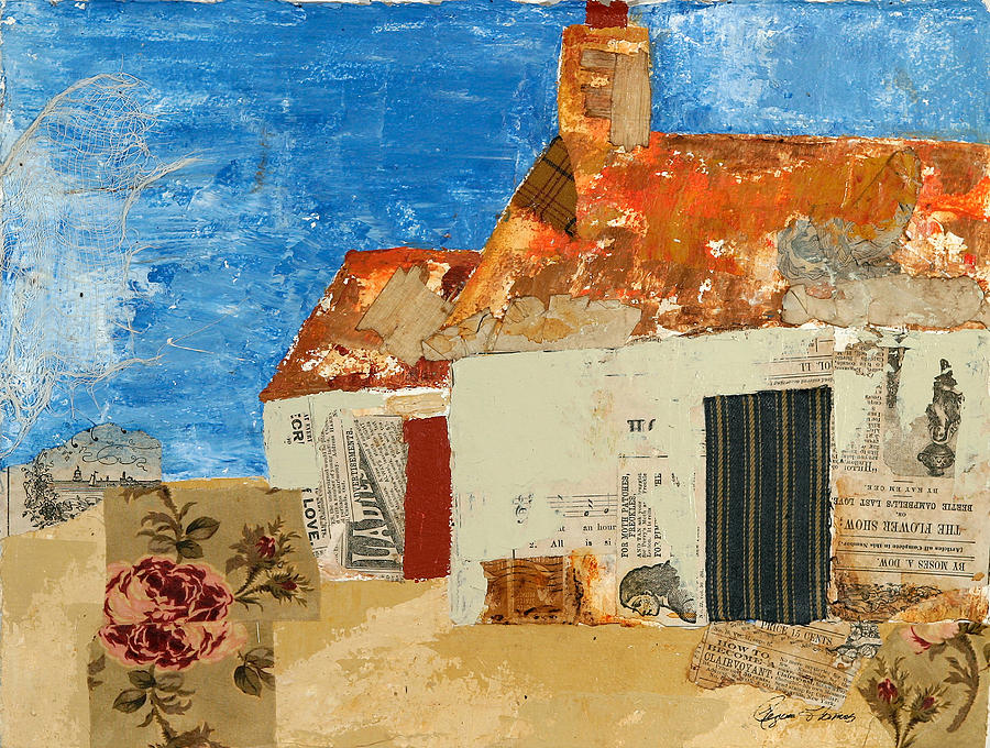 Flower Mixed Media - Cottage by the Sea by Regina Thomas