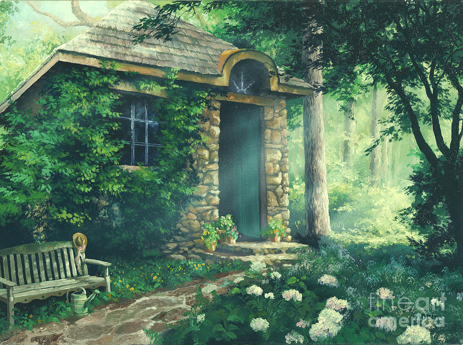 Flower Painting - Cottage of Seclusion by Steve Orin