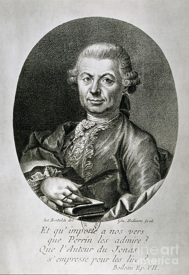 COUNT CARLO GOZZI (1720-1806). Italian writer: French engraving, 18th ...