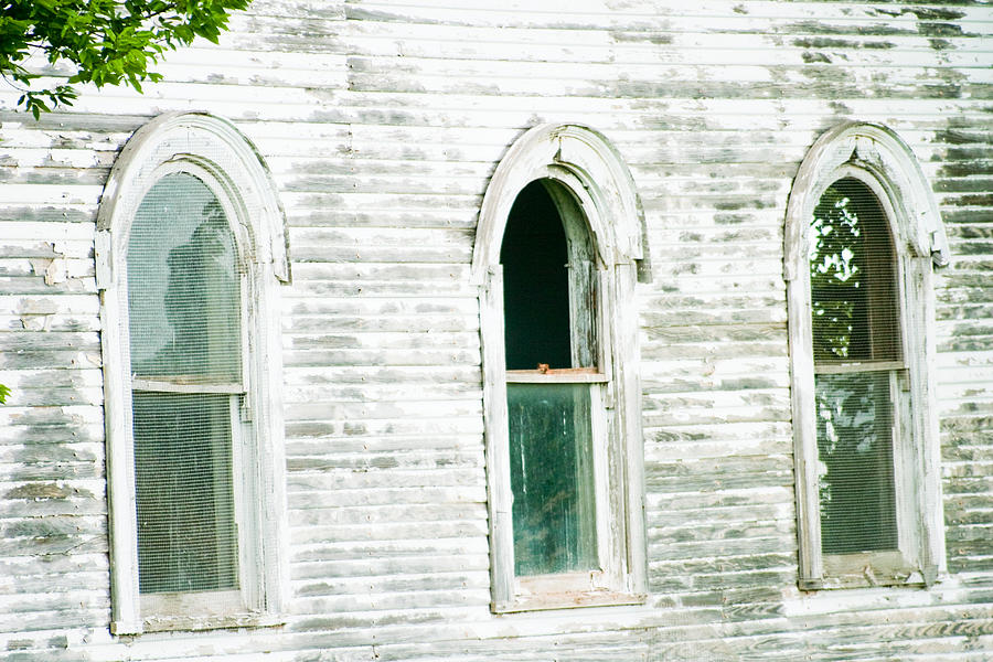 Country Church windows Photograph by Toni Hopper