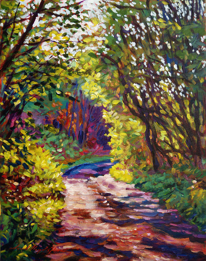 Country Lane Painting by David Lloyd Glover