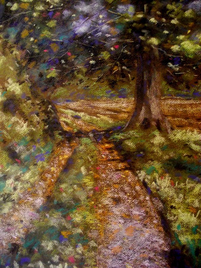 Impressionism Pastel - Country Lane by John  Nolan