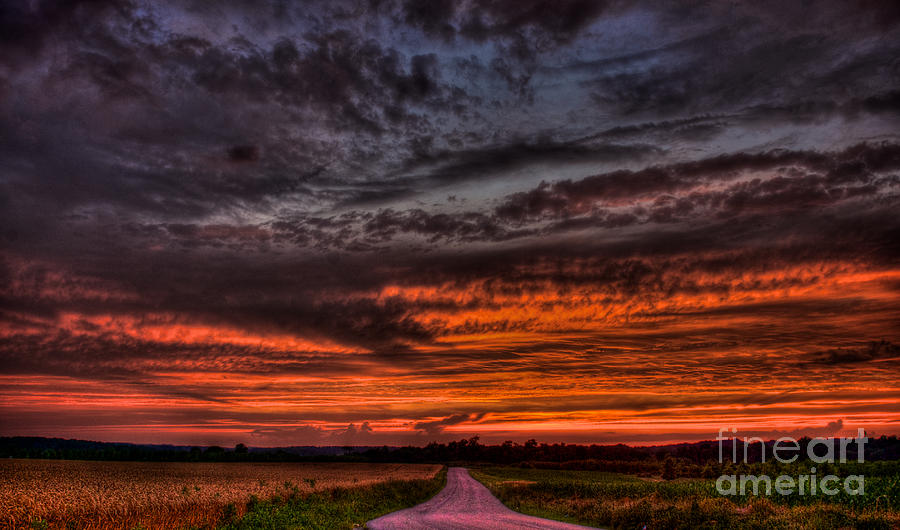 Country Road Sunset Photograph by Mark Dodd