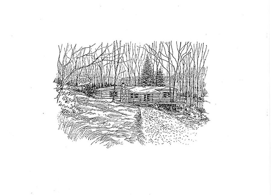 Country Scene 1 Drawing by David Burkart