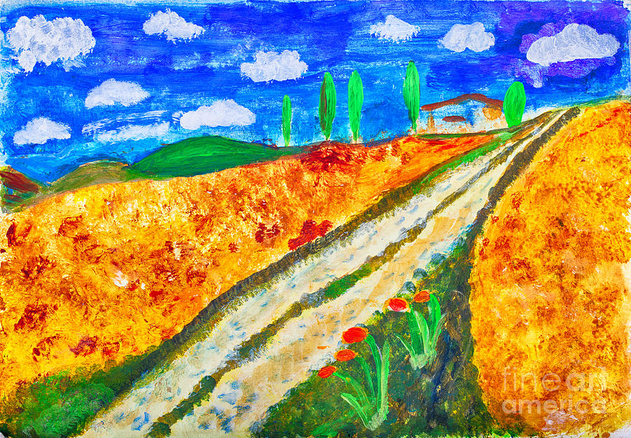 Country Tracks Painting by Simon Bratt