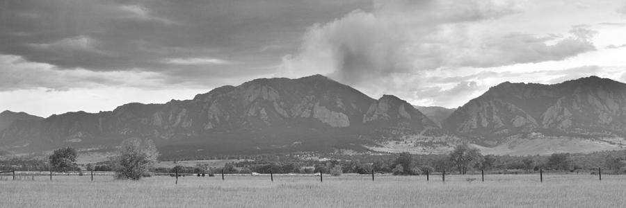 Country View of the Flagstaff Fire Panorama BW Photograph by James BO Insogna