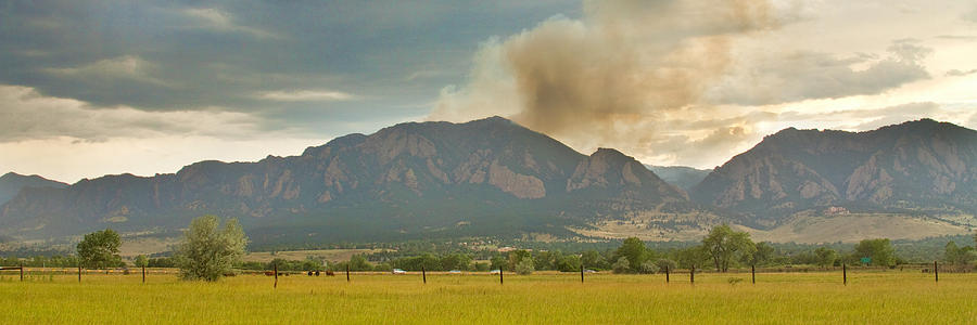 Country View of the Flagstaff Fire Panorama Photograph by James BO Insogna