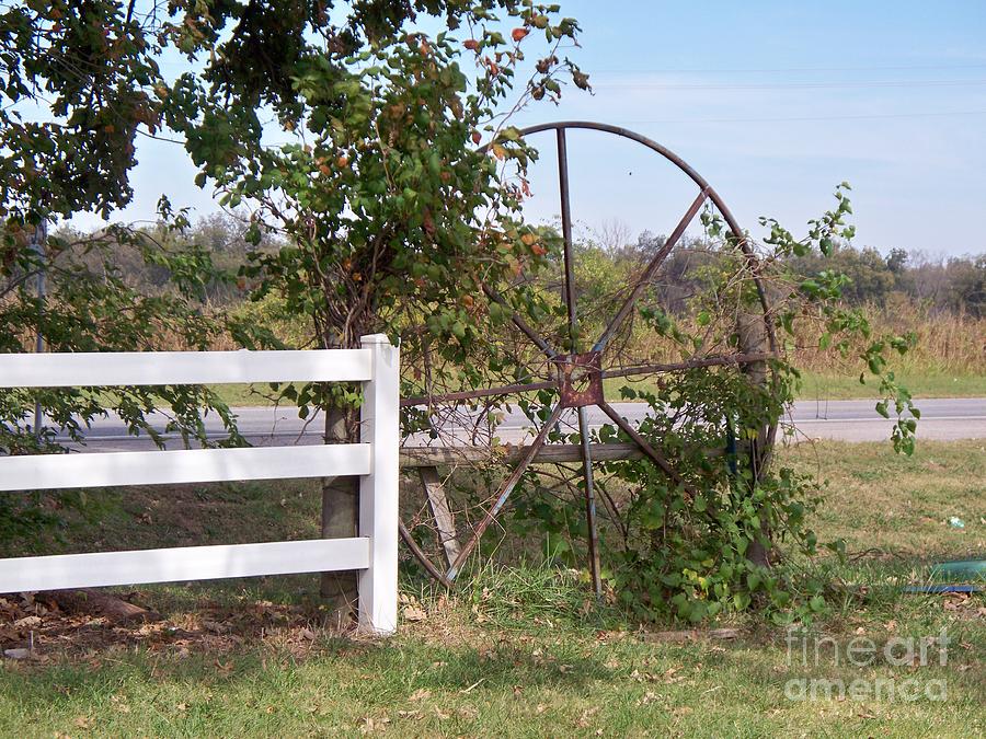 Landscape Photograph - Country Wheel by Sheri Simmons