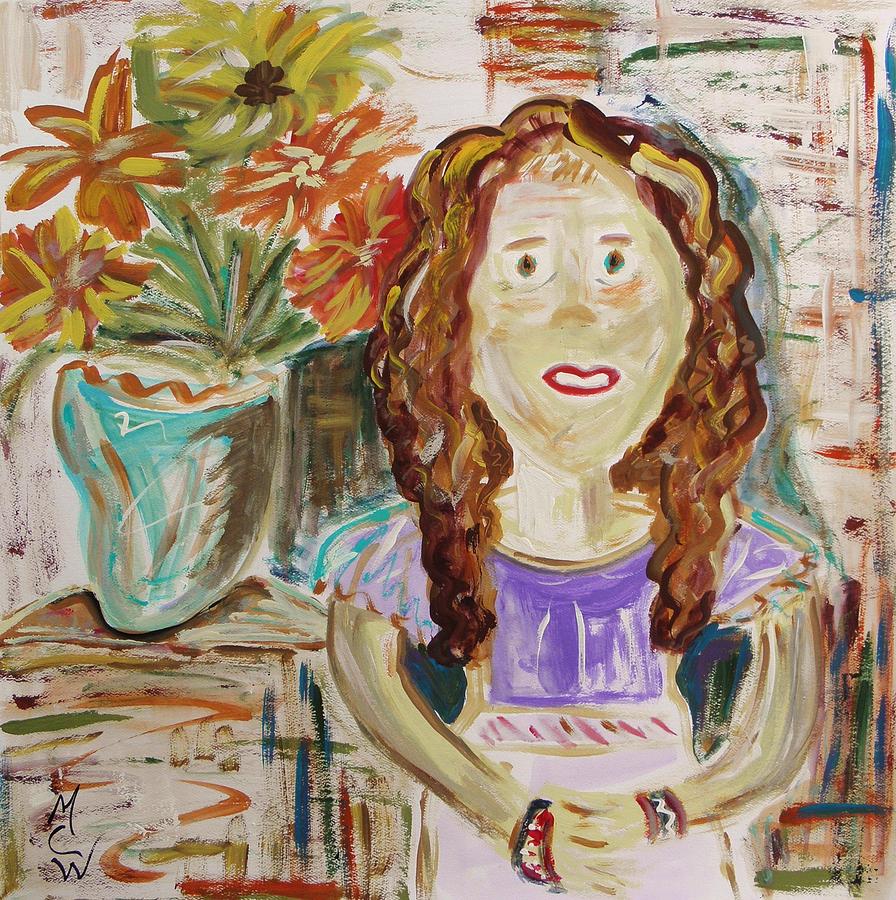 Flower Painting - Countryside Girl by Mary Carol Williams