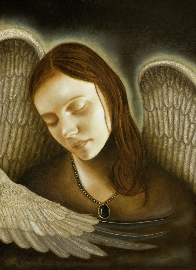 Angels Painting - Courage by Nanne Nyander Angels Painting - Courage by Nanne Nyander