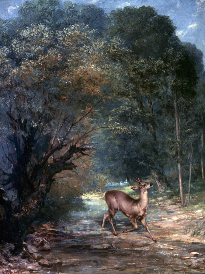 Courbet: Hunted Deer, 1866 Photograph by Granger