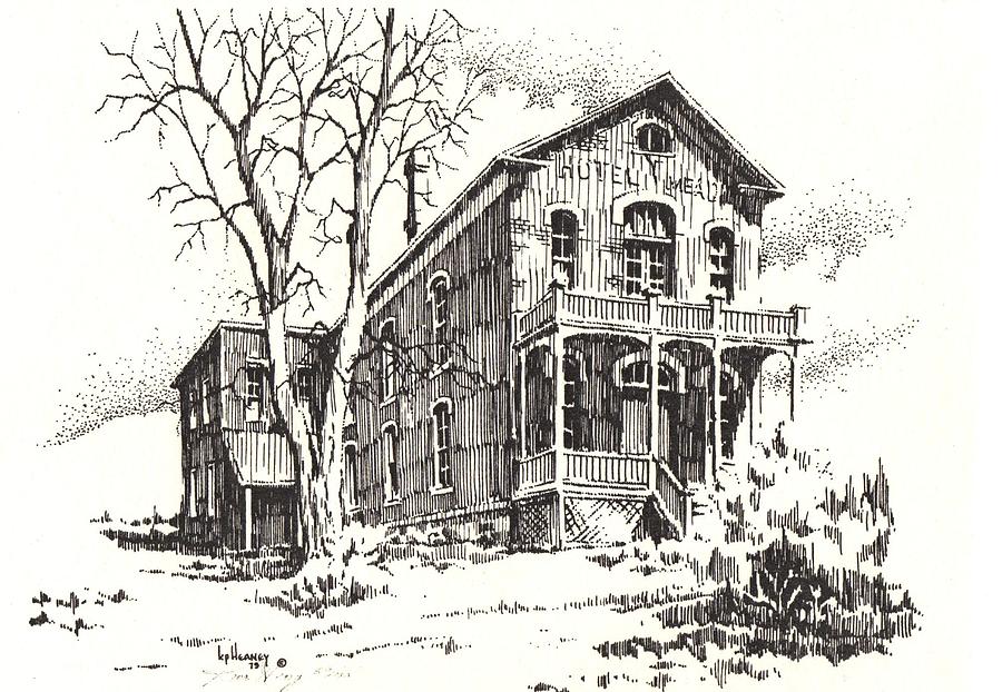 Courthouse Bannack Ghost Town Montana Drawing by Kevin Heaney