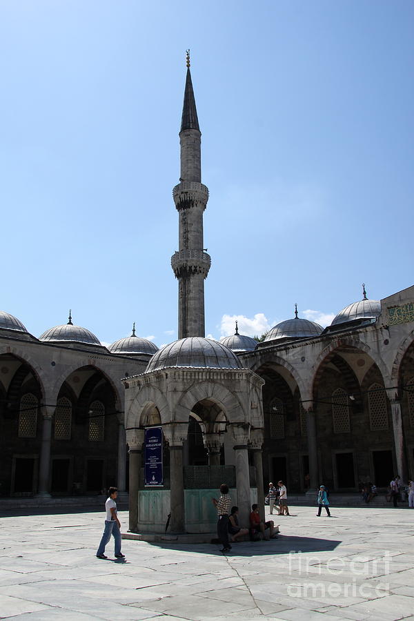 Courtyard Blue Mosque - Sultan Ahmed Mosque -Istanbul Photograph by Christiane Schulze Art And Photography
