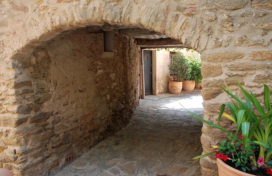 Courtyard in the Village Photograph by Dany Lison