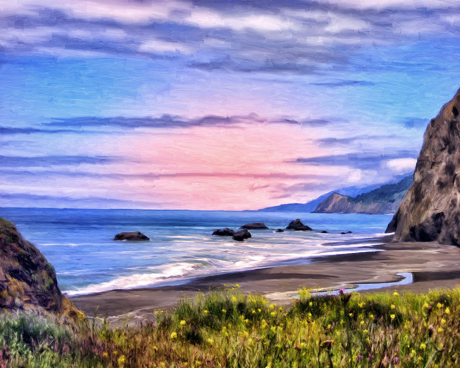Cove on The Lost Coast Painting by Dominic Piperata