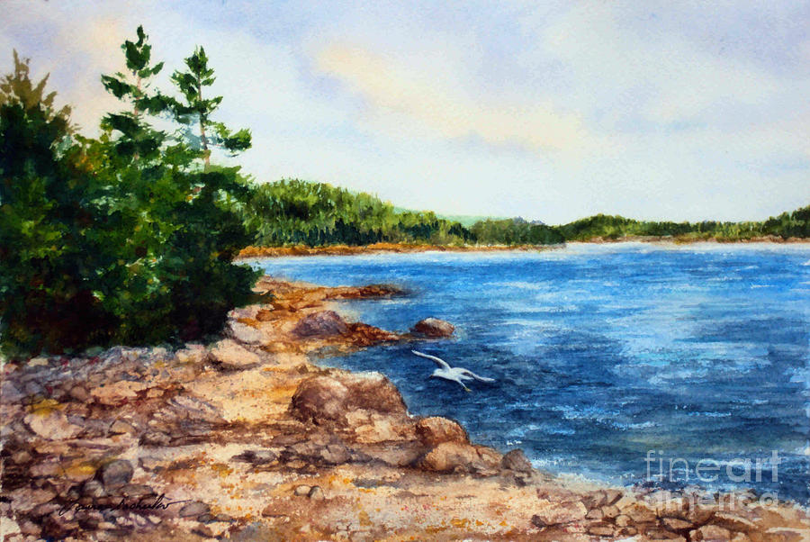 Cove Shore Painting by Laura Tasheiko - Fine Art America