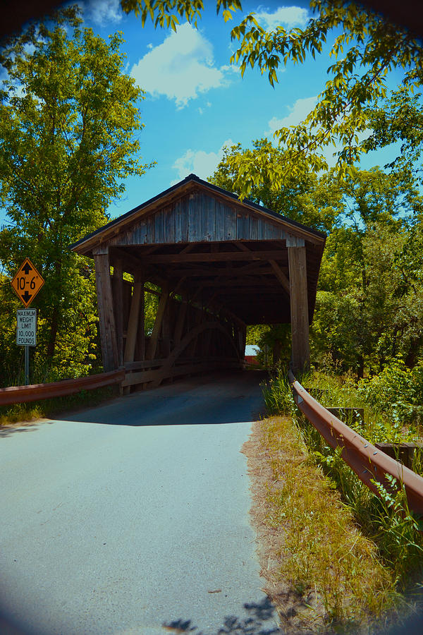 Landscape Photograph - Covered Bridge Charlotte Vermont by Wendell Ducharme Jr