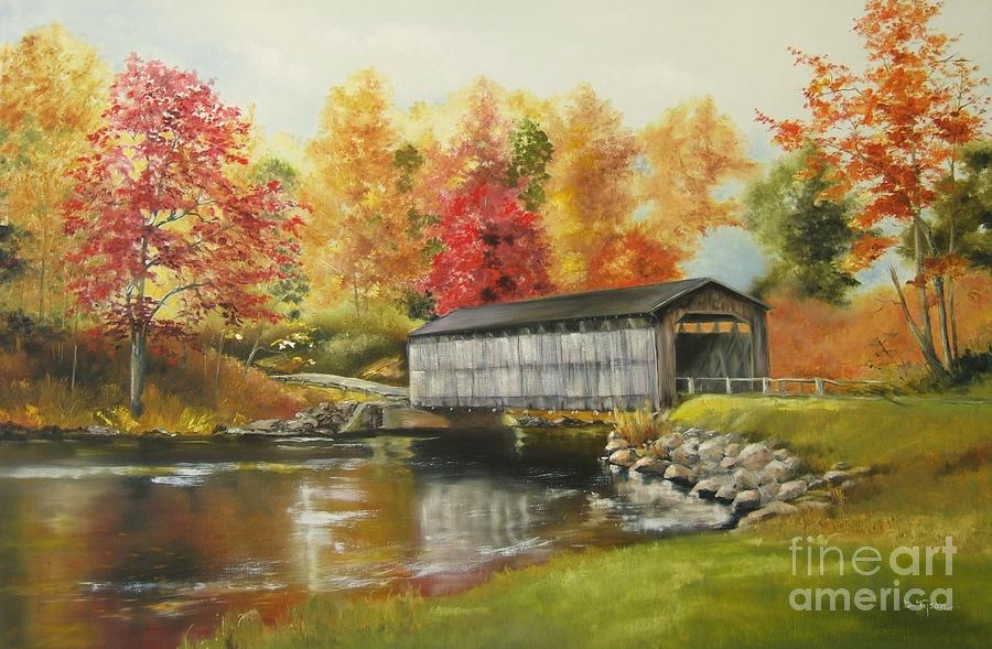 Covered Bridge Painting by Diana Tyson