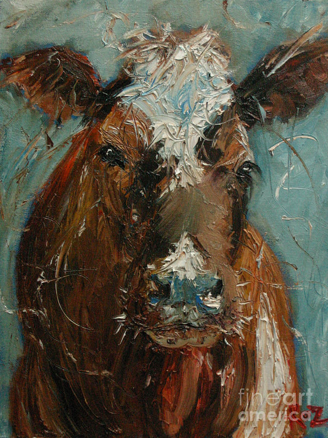 Cow 40 Painting by Rosilyn Young