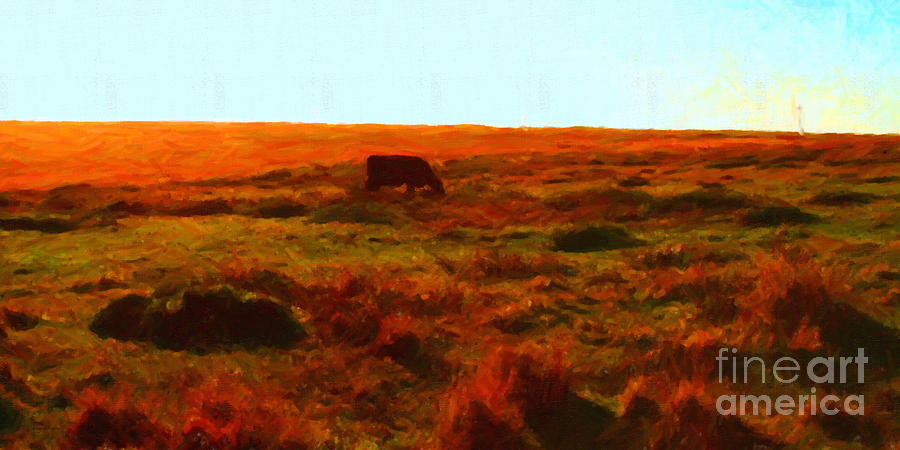 Cow Grazing In The Hills Photograph by Wingsdomain Art and Photography