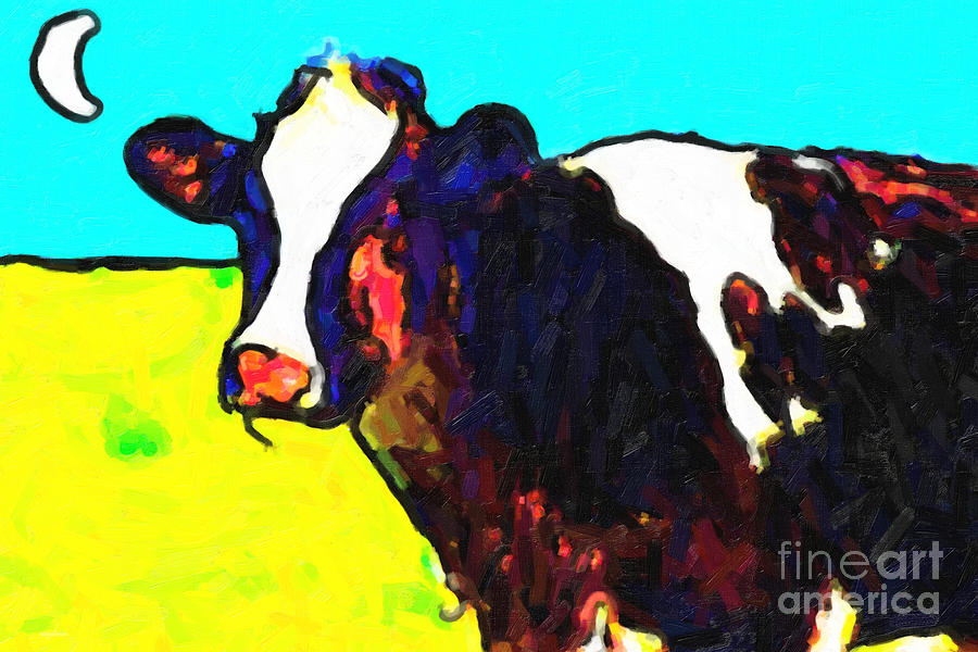Cow Under Moon Photograph by Wingsdomain Art and Photography
