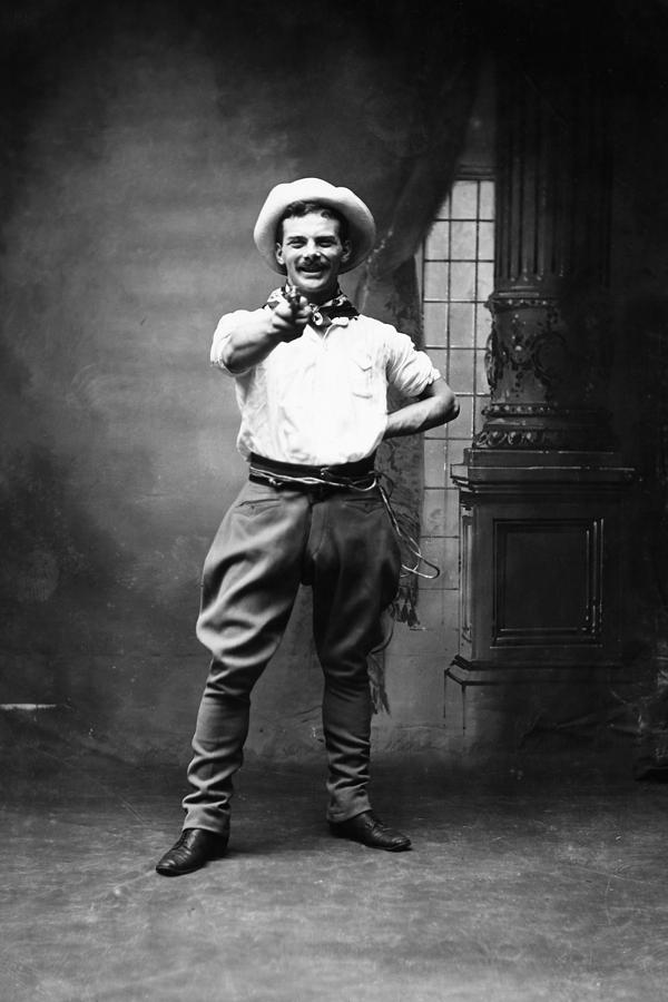 Cowboy, 1880 Photograph by Granger