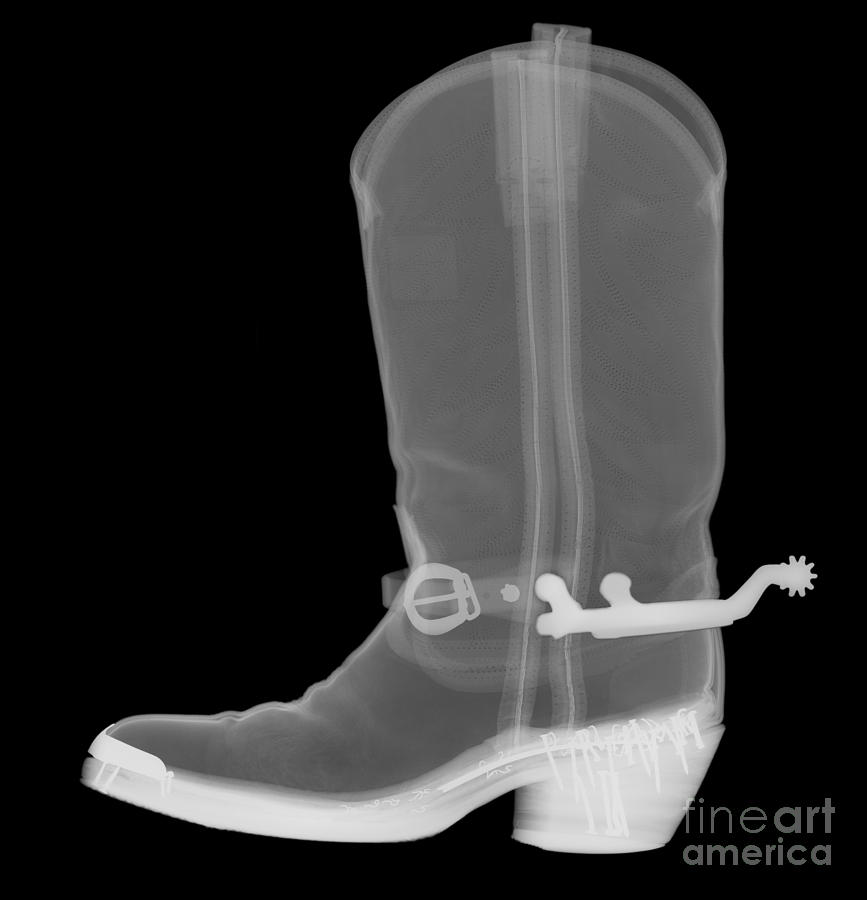 Cowboy Boot, X-ray Photograph by Ted Kinsman