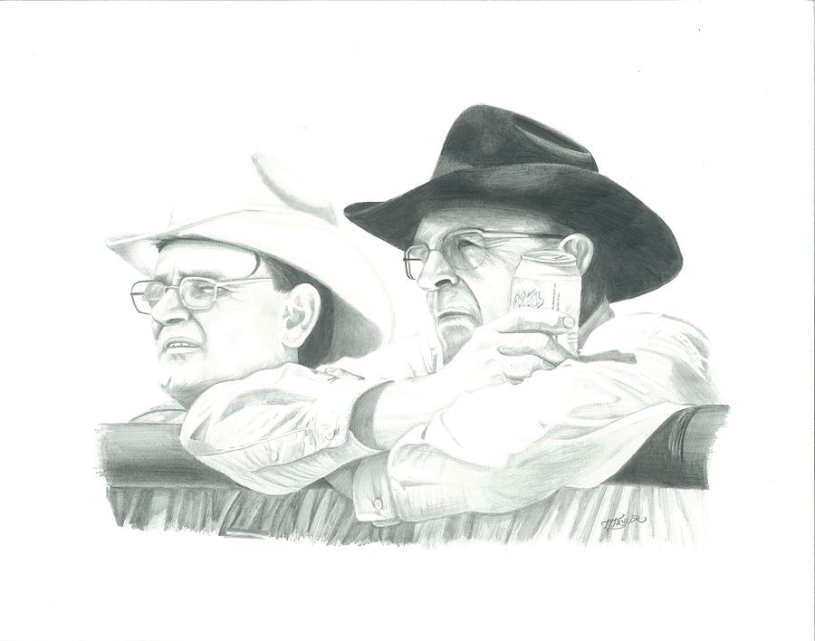 Cowboy Conversation Painting by Tammy Taylor