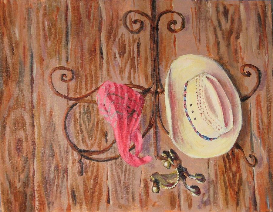 Still Life Painting - Cowboy Still Life by Edward Abela