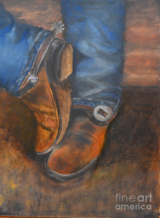 Cowboy Up Painting by Patricia Caldwell