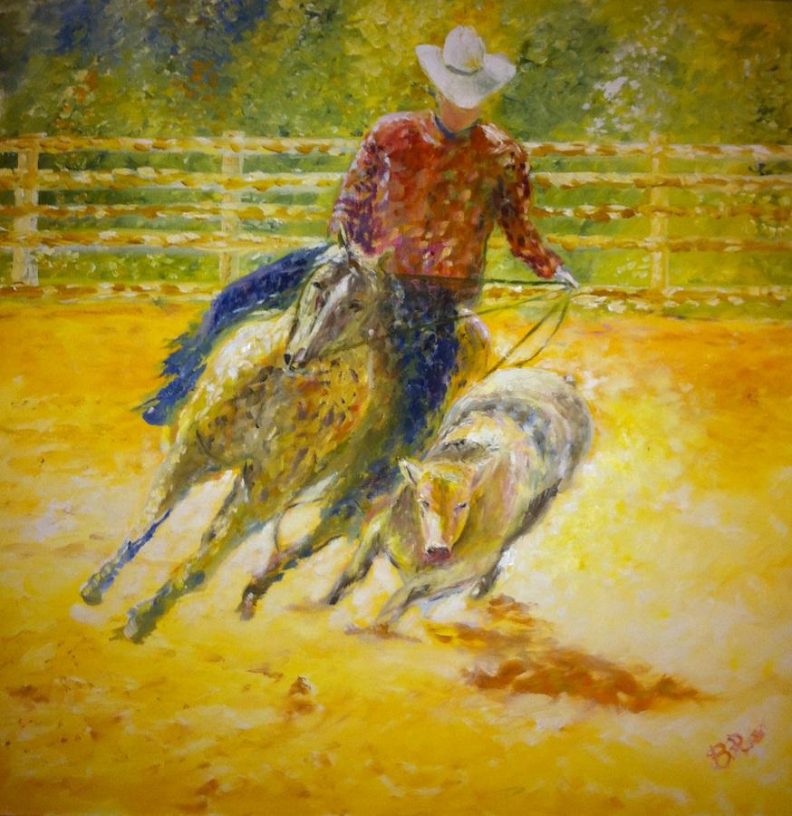 Cowboys Painting by B Russo