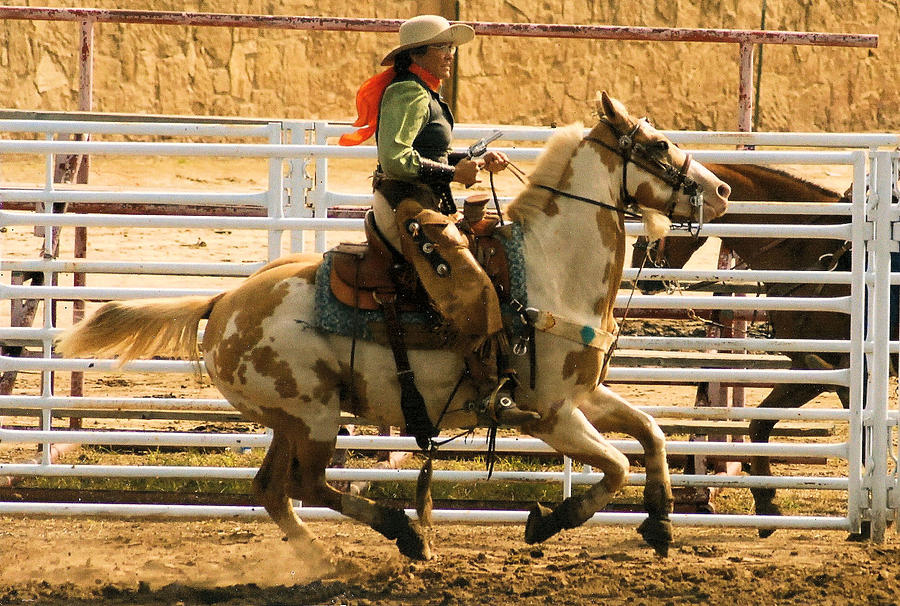 Cowgirl Shooting Events Photograph By Cheryl Poland Fine Art America