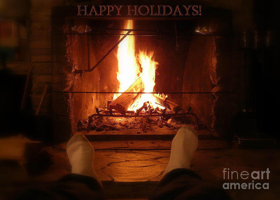 Cozy Cabin Holiday Card Photograph by Carol Groenen