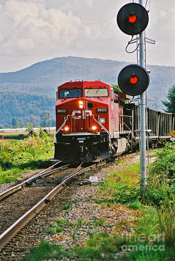 CP Coal Train and Signal Photograph by Randy Harris
