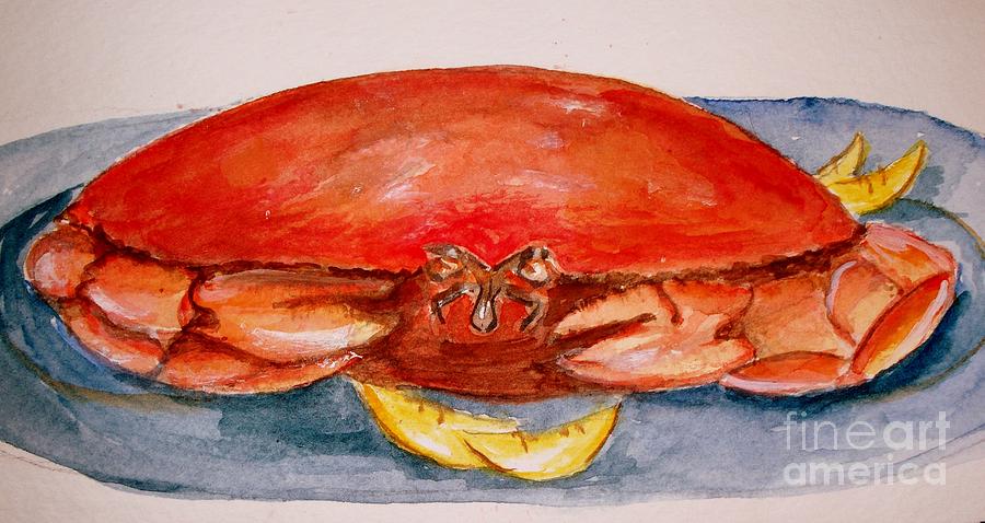 Crab Dinner Painting by Carol Grimes