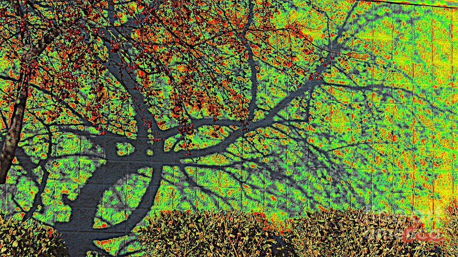 Denver Digital Art - Crabapples West Acid Pop by Feile Case