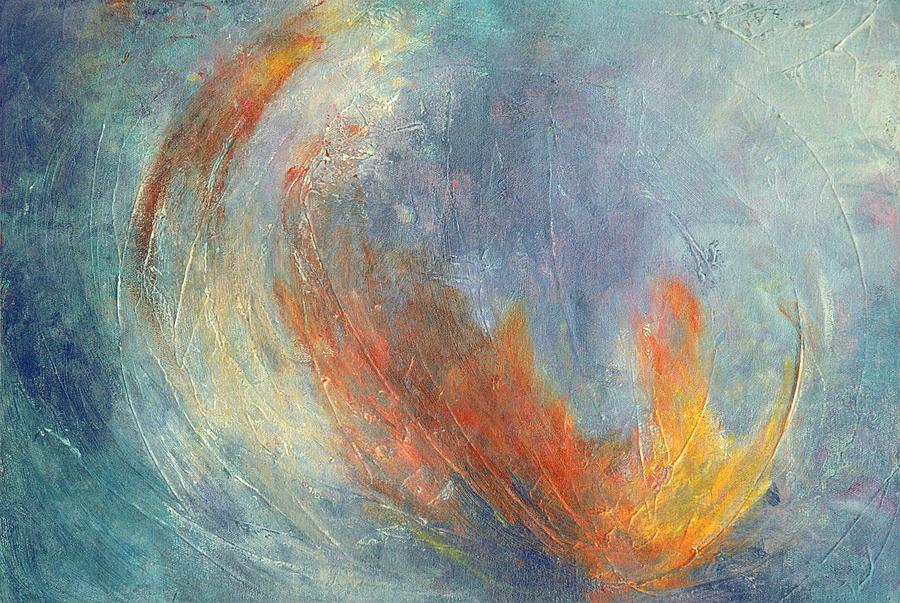 Abstract Painting - Crack In The Cosmic Egg by Ruth Drayer