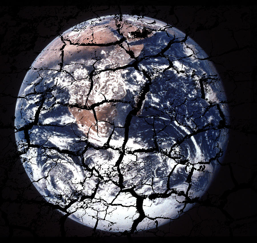 Armageddon Photograph - Cracked Earth, Conceptual Image by Victor De Schwanberg