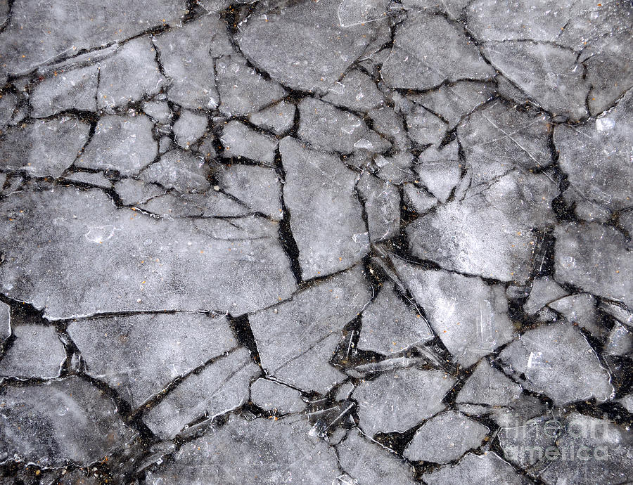 Cracked Ice Abstract Photograph by Gary Whitton