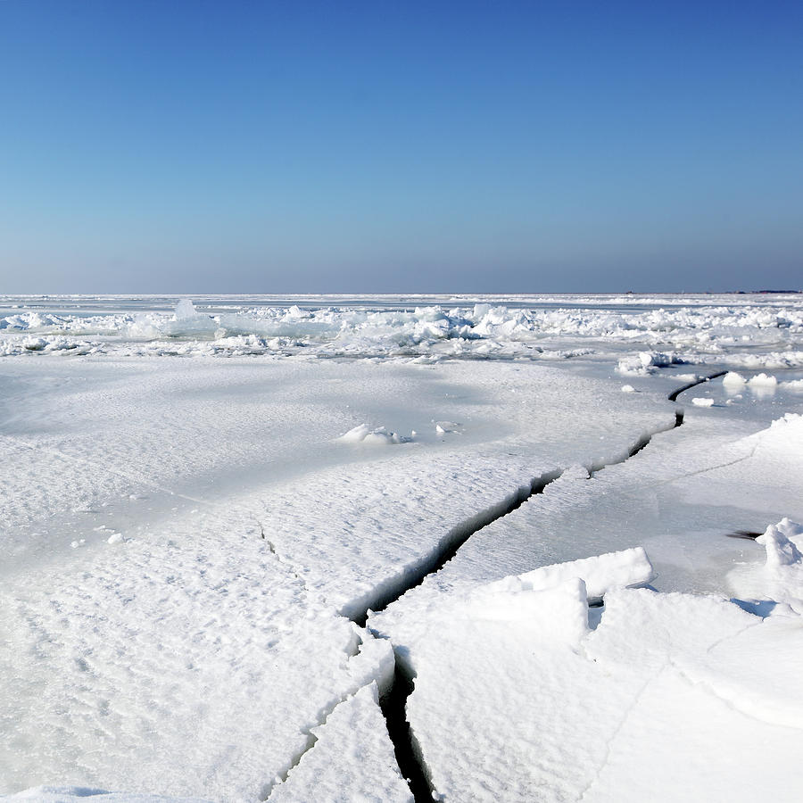 Cracks In Ice Photograph by Marcel ter Bekke