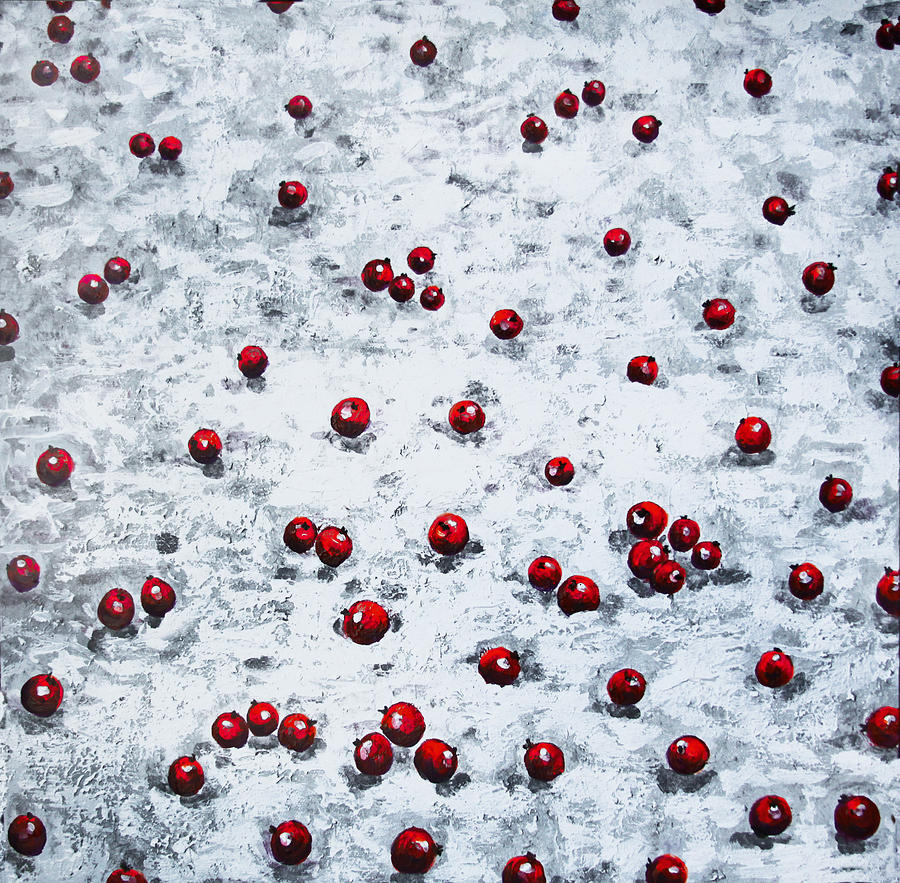 Cranberry in the Snow Painting by Lolita Bronzini