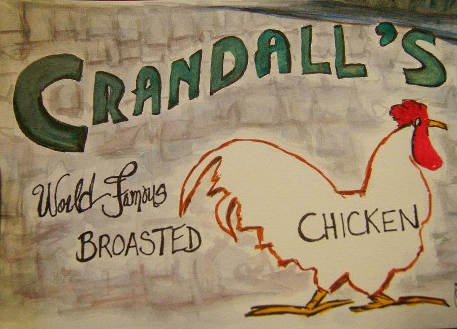 Chicken Painting - Crandalls by Elaine Duras