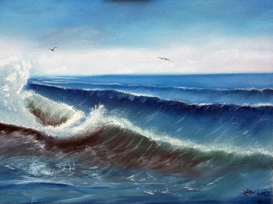 CrashingWave Painting by Stewart Robinson | Fine Art America