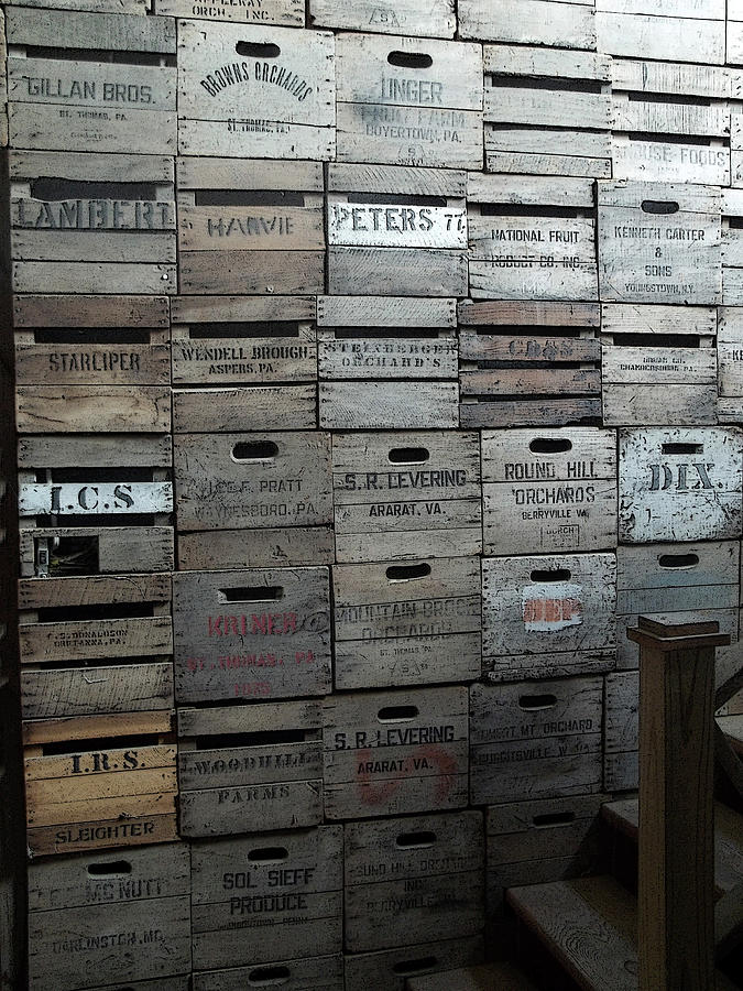 Crate wall Photograph by Anne Cameron Cutri