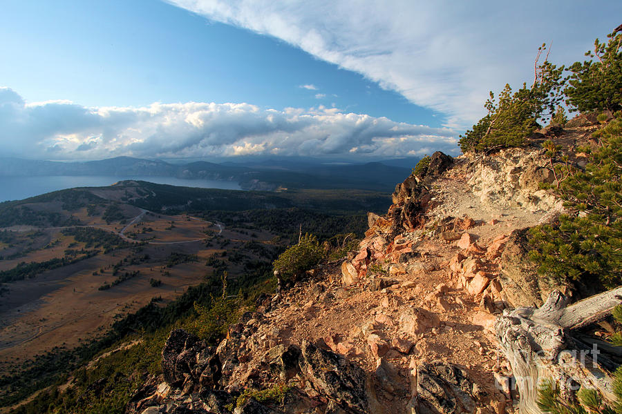 Crater Lake Mountains Photograph by Adam Jewell