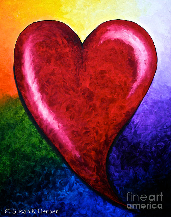 Crazee Heart Painting by Susan Herber