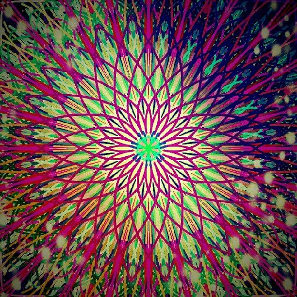 Pattern Photograph - Crazy Days Mandala by Vicki Field
