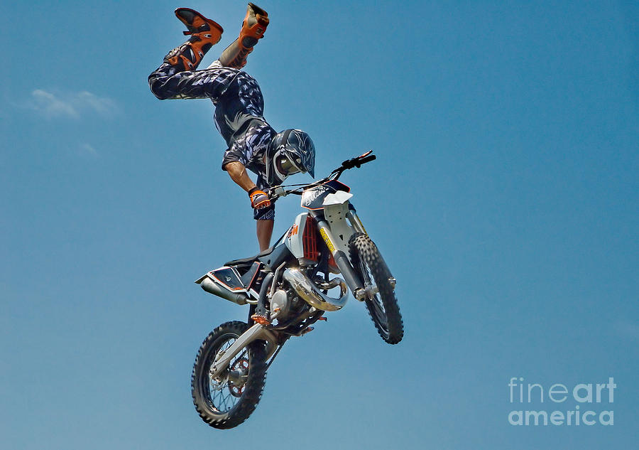 Crazy Motorcycle Rider Photograph by Andrea Kollo