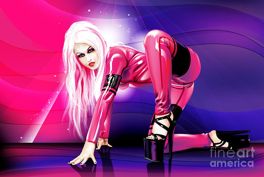 Crazy Pink Digital Art by Brian Gibbs